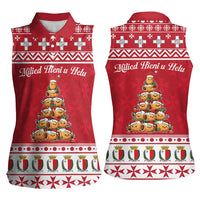 Cute Maltese Imqaret Pastry Christmas Women Sleeveless Polo Shirt Christmas Joy in Malta - Wonder Print Shop