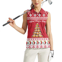 Cute Maltese Imqaret Pastry Christmas Women Sleeveless Polo Shirt Christmas Joy in Malta - Wonder Print Shop