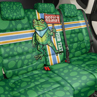 Personalized Resist Portland Frog Back Car Seat Cover Frog Activist Protest City - Wonder Print Shop