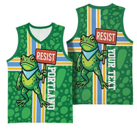 Personalized Resist Portland Frog Basketball Jersey Frog Activist Protest City - Wonder Print Shop