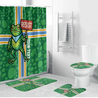 Personalized Resist Portland Frog Bathroom Set Frog Activist Protest City - Wonder Print Shop