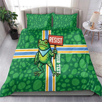 Personalized Resist Portland Frog Bedding Set Frog Activist Protest City - Wonder Print Shop