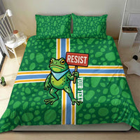 Personalized Resist Portland Frog Bedding Set Frog Activist Protest City - Wonder Print Shop