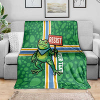 Personalized Resist Portland Frog Blanket Frog Activist Protest City - Wonder Print Shop