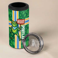 Personalized Resist Portland Frog 4 in 1 Can Cooler Tumbler Frog Activist Protest City - Wonder Print Shop