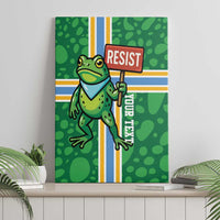 Personalized Resist Portland Frog Canvas Wall Art Frog Activist Protest City - Wonder Print Shop