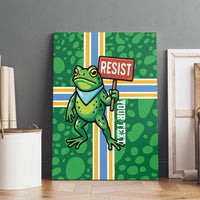 Personalized Resist Portland Frog Canvas Wall Art Frog Activist Protest City - Wonder Print Shop