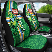 Personalized Resist Portland Frog Car Seat Cover Frog Activist Protest City - Wonder Print Shop