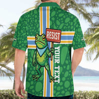 Personalized Resist Portland Frog Hawaiian Shirt Frog Activist Protest City - Wonder Print Shop