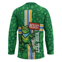 Personalized Resist Portland Frog Hockey Jersey Frog Activist Protest City - Wonder Print Shop