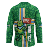 Personalized Resist Portland Frog Hockey Jersey Frog Activist Protest City - Wonder Print Shop
