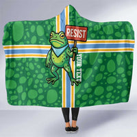 Personalized Resist Portland Frog Hooded Blanket Frog Activist Protest City - Wonder Print Shop