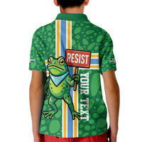 Personalized Resist Portland Frog Kid Polo Shirt Frog Activist Protest City - Wonder Print Shop