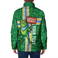 Personalized Resist Portland Frog Padded Jacket Frog Activist Protest City - Wonder Print Shop