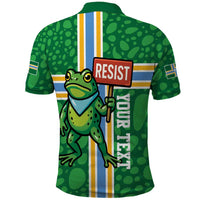 Personalized Resist Portland Frog Polo Shirt Frog Activist Protest City - Wonder Print Shop