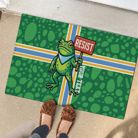 Personalized Resist Portland Frog Rubber Doormat Frog Activist Protest City - Wonder Print Shop