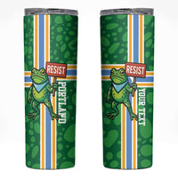 Personalized Resist Portland Frog Skinny Tumbler Frog Activist Protest City - Wonder Print Shop