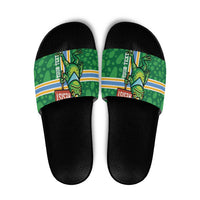 Personalized Resist Portland Frog Slide Sandals Frog Activist Protest City - Wonder Print Shop