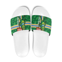 Personalized Resist Portland Frog Slide Sandals Frog Activist Protest City - Wonder Print Shop