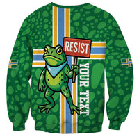 Personalized Resist Portland Frog Sweatshirt Frog Activist Protest City - Wonder Print Shop