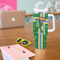 Personalized Resist Portland Frog Tumbler With Handle Frog Activist Protest City - Wonder Print Shop