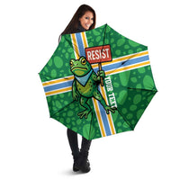Personalized Resist Portland Frog Umbrella Frog Activist Protest City - Wonder Print Shop