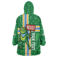 Personalized Resist Portland Frog Wearable Blanket Hoodie Frog Activist Protest City - Wonder Print Shop