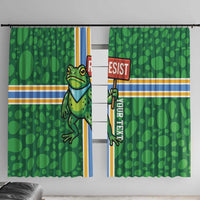 Personalized Resist Portland Frog Window Curtain Frog Activist Protest City - Wonder Print Shop