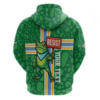 Personalized Resist Portland Frog Zip Hoodie Frog Activist Protest City - Wonder Print Shop