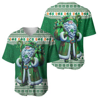 Ireland Christmas Baseball Jersey Irish Santa Claus - Wonder Print Shop