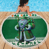 Ireland Christmas Beach Blanket Irish Santa Claus - Wonder Print Shop