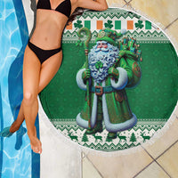 Ireland Christmas Beach Blanket Irish Santa Claus - Wonder Print Shop