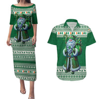 Ireland Christmas Couples Matching Puletasi and Hawaiian Shirt Irish Santa Claus - Wonder Print Shop