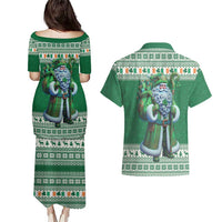 Ireland Christmas Couples Matching Puletasi and Hawaiian Shirt Irish Santa Claus - Wonder Print Shop