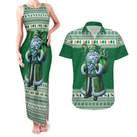 Ireland Christmas Couples Matching Tank Maxi Dress and Hawaiian Shirt Irish Santa Claus - Wonder Print Shop