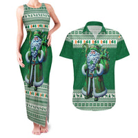 Ireland Christmas Couples Matching Tank Maxi Dress and Hawaiian Shirt Irish Santa Claus - Wonder Print Shop