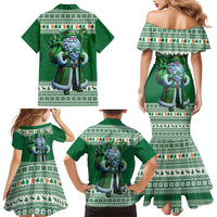 Ireland Christmas Family Matching Mermaid Dress and Hawaiian Shirt Irish Santa Claus - Wonder Print Shop