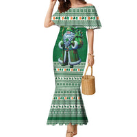 Ireland Christmas Family Matching Mermaid Dress and Hawaiian Shirt Irish Santa Claus - Wonder Print Shop