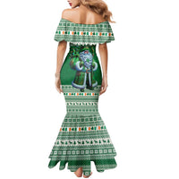 Ireland Christmas Family Matching Mermaid Dress and Hawaiian Shirt Irish Santa Claus - Wonder Print Shop