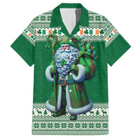 Ireland Christmas Family Matching Off The Shoulder Long Sleeve Dress and Hawaiian Shirt Irish Santa Claus - Wonder Print Shop