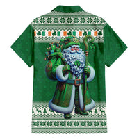 Ireland Christmas Family Matching Off The Shoulder Long Sleeve Dress and Hawaiian Shirt Irish Santa Claus - Wonder Print Shop