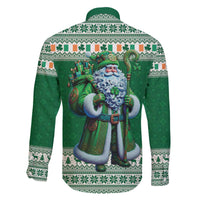 Ireland Christmas Family Matching Off The Shoulder Long Sleeve Dress and Hawaiian Shirt Irish Santa Claus - Wonder Print Shop