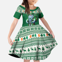 Ireland Christmas Family Matching Off Shoulder Maxi Dress and Hawaiian Shirt Irish Santa Claus - Wonder Print Shop