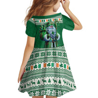 Ireland Christmas Family Matching Off Shoulder Maxi Dress and Hawaiian Shirt Irish Santa Claus - Wonder Print Shop