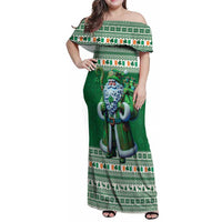 Ireland Christmas Family Matching Off Shoulder Maxi Dress and Hawaiian Shirt Irish Santa Claus - Wonder Print Shop