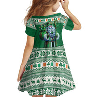 Ireland Christmas Family Matching Off Shoulder Short Dress and Hawaiian Shirt Irish Santa Claus - Wonder Print Shop