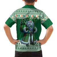 Ireland Christmas Family Matching Puletasi and Hawaiian Shirt Irish Santa Claus - Wonder Print Shop