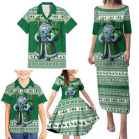 Ireland Christmas Family Matching Puletasi and Hawaiian Shirt Irish Santa Claus - Wonder Print Shop