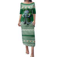 Ireland Christmas Family Matching Puletasi and Hawaiian Shirt Irish Santa Claus - Wonder Print Shop