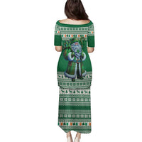 Ireland Christmas Family Matching Puletasi and Hawaiian Shirt Irish Santa Claus - Wonder Print Shop